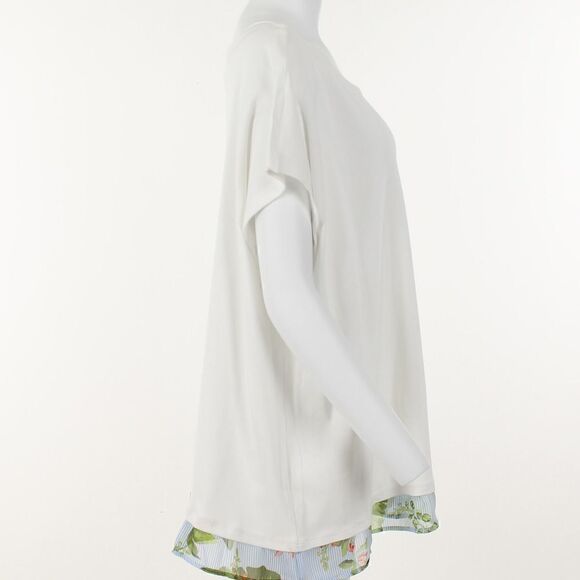 Tommy Hilfiger Plus Size Boatneck Ruffle Hem Top - Picture 5 of 5